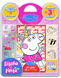 Libro Diseña y Pinta Sellos Peppa Pig Disney