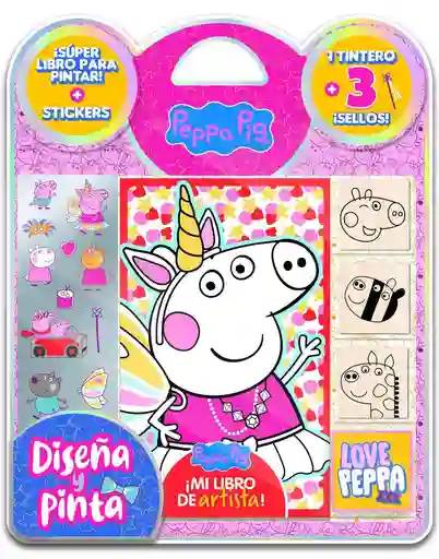 Libro Diseña y Pinta Sellos Peppa Pig Disney