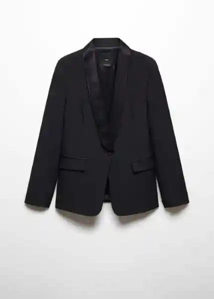 Blazer Americana Party Negro Talla M Mujer Mango