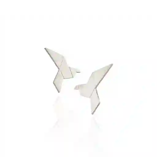 More Aretes Grulla Origami Topos Plata