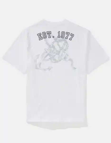 Camiseta Hombre Blanco Talla Medium 4600100 American Eagle