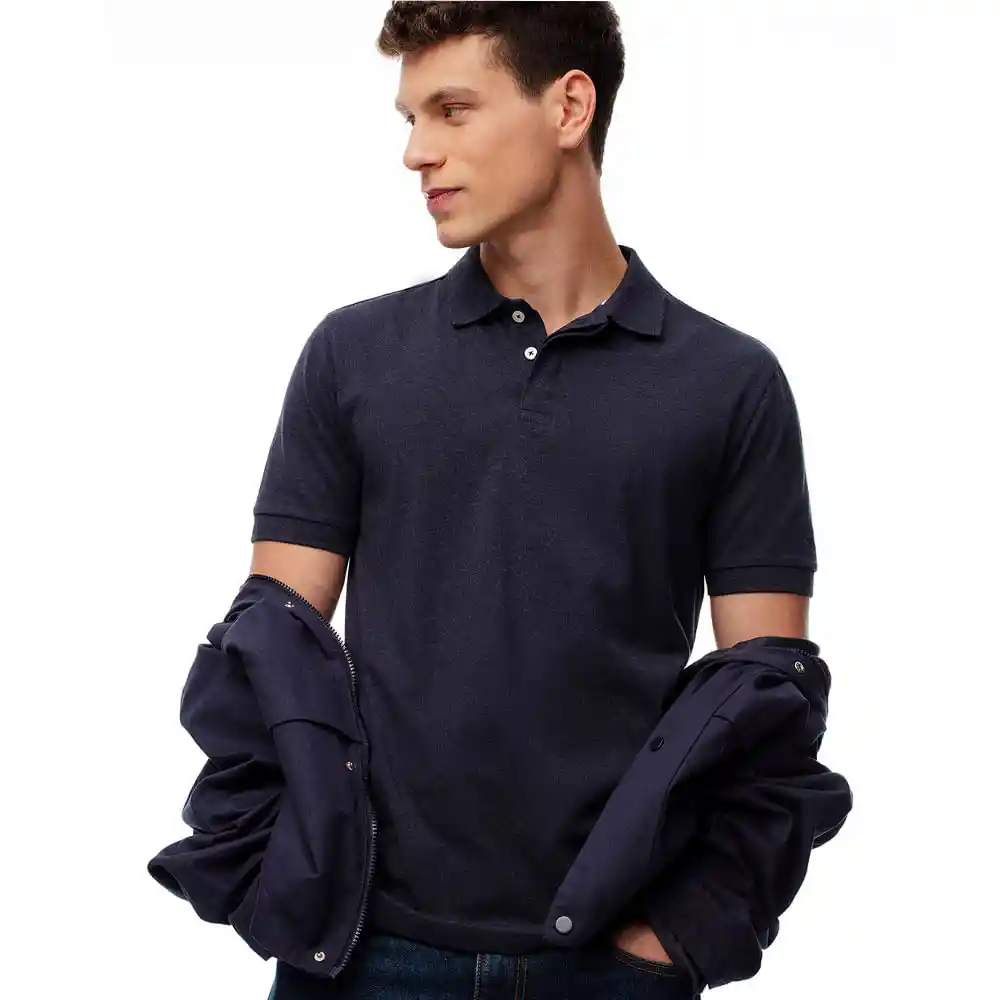 Polo Manga Corta Semi Ajustada en Jersey Algodón Masculino New Tod Gef Talla M