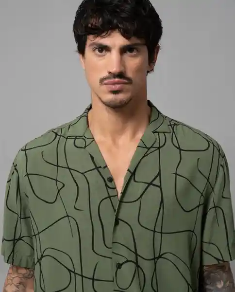 Camisa Hombre Verde Talla L 119F000 Rifle