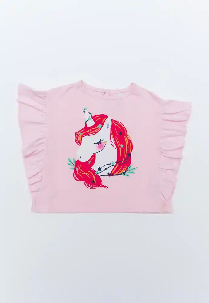 Camiseta Manga Corta 3t-rosado