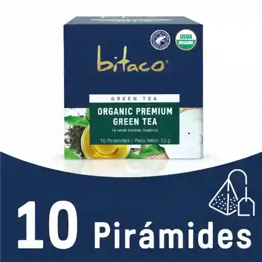 Bitaco Infusión de Té Verde Tostado Orgánico Premium