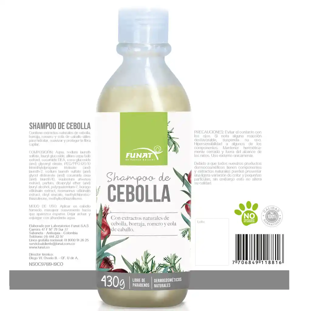 Funat Shampoo de Cebolla
