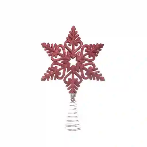 Ornamen Estrella 20.5x12.5 Rojo