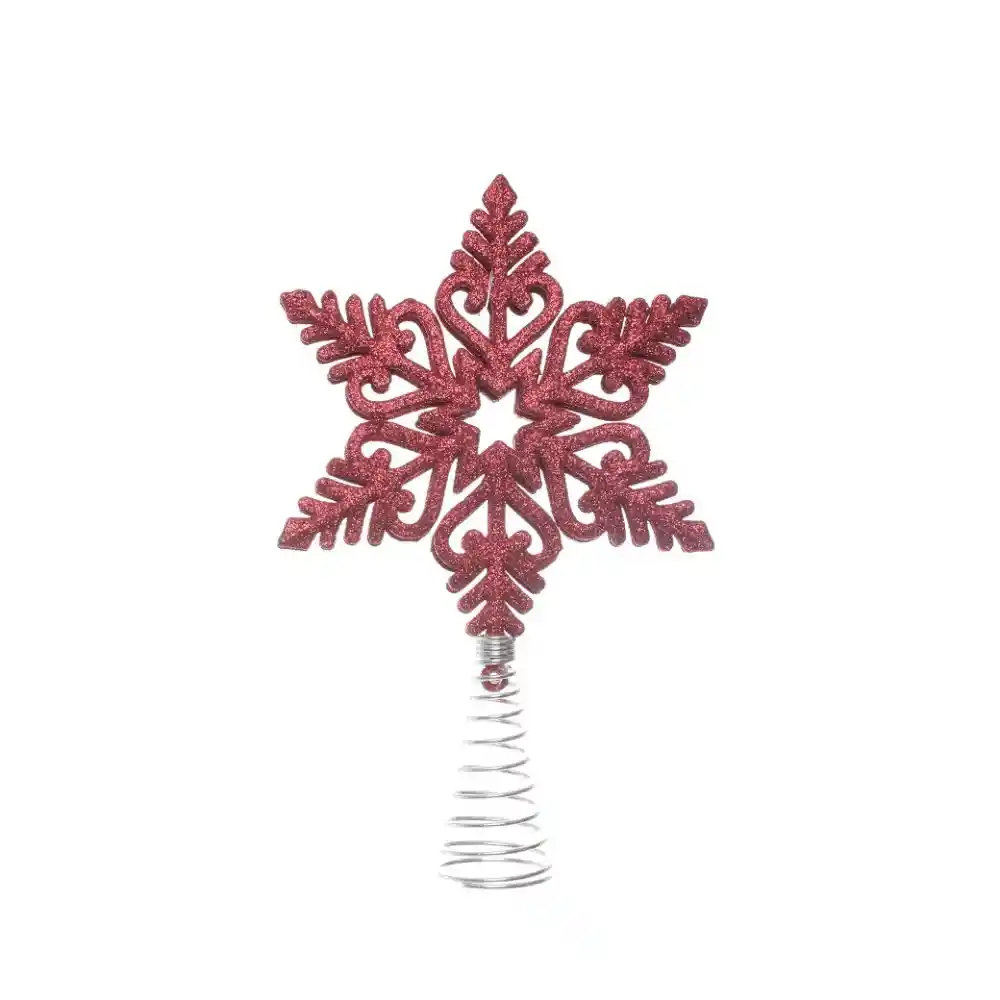 Ornamen Estrella 20.5x12.5 Rojo