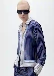 Camisa Shirty Azul Talla M Mujer Mango