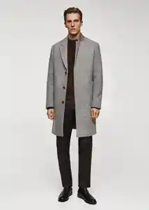 Abrigo Carpi Gris Medio Vigoré Talla XL Hombre Mango
