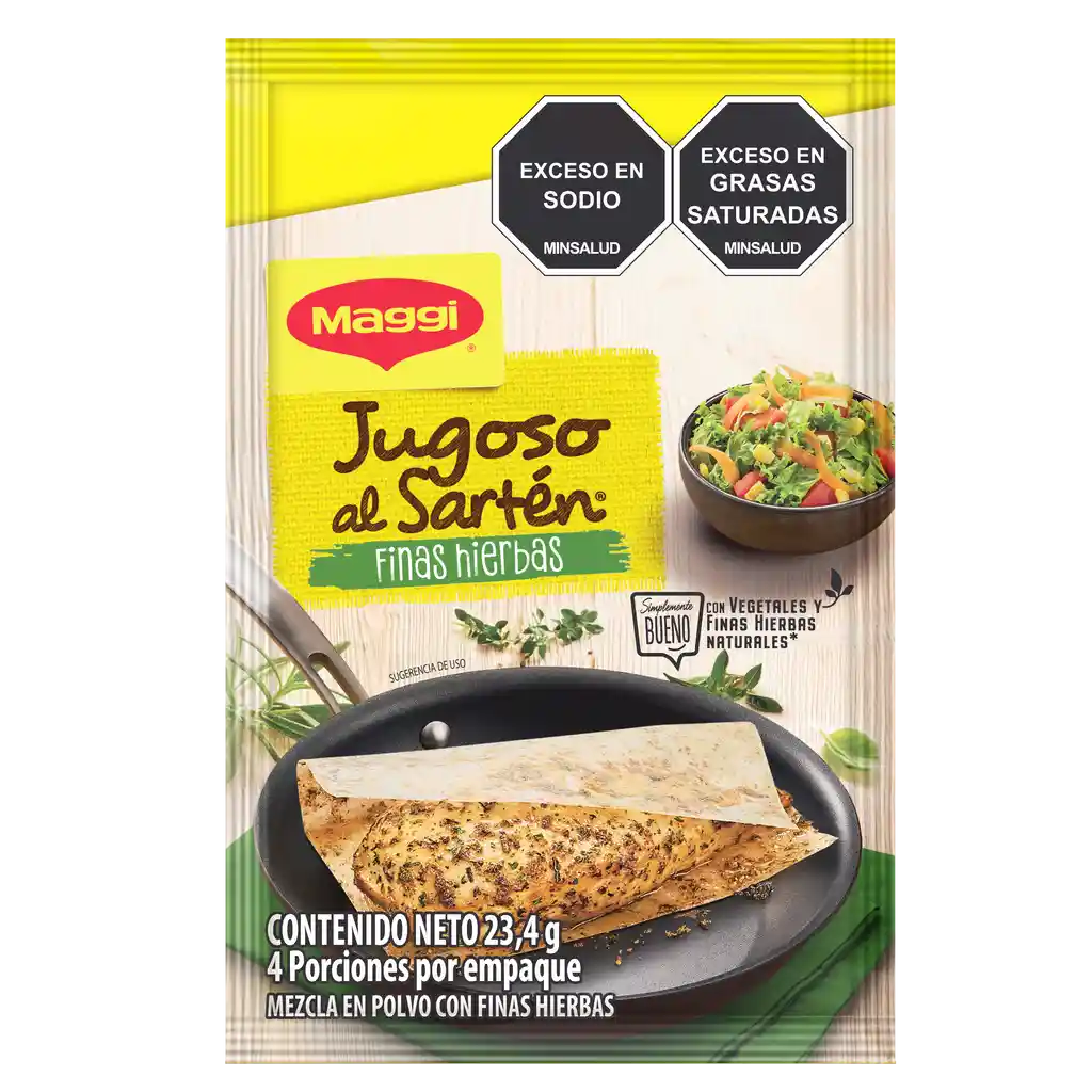 Hojas sazonadoras MAGGI Jugoso al Sartén Pollo finas hierbas x 23,4g