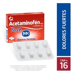 MK Acetaminofén/Cafeína (500 mg y 65 mg)