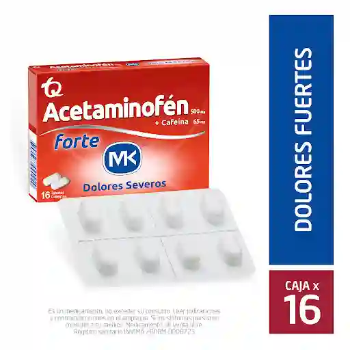  Mk  Acetaminofen /Cafeina (500 Mg Y 65 Mg) 