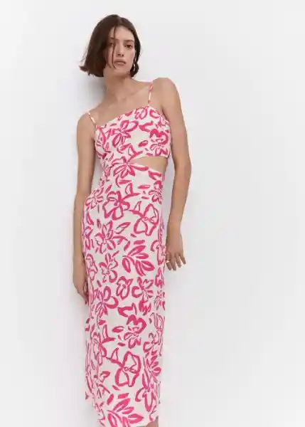 Vestido Olimpia Fucsia Talla XS Mujer Mango