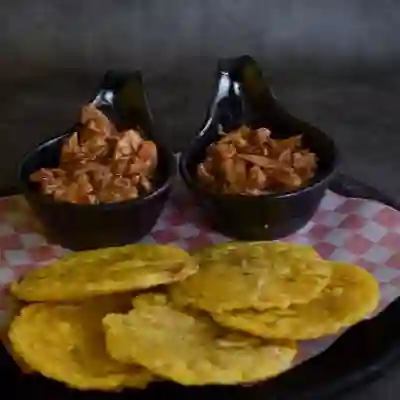 Patacones con Pulled Pork
