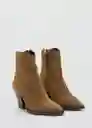 Botines Pacifico Tabaco Talla 38 Mujer Mango