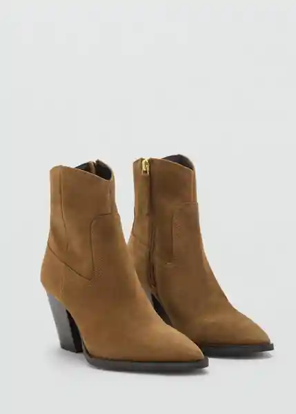 Botines Pacifico Tabaco Talla 38 Mujer Mango