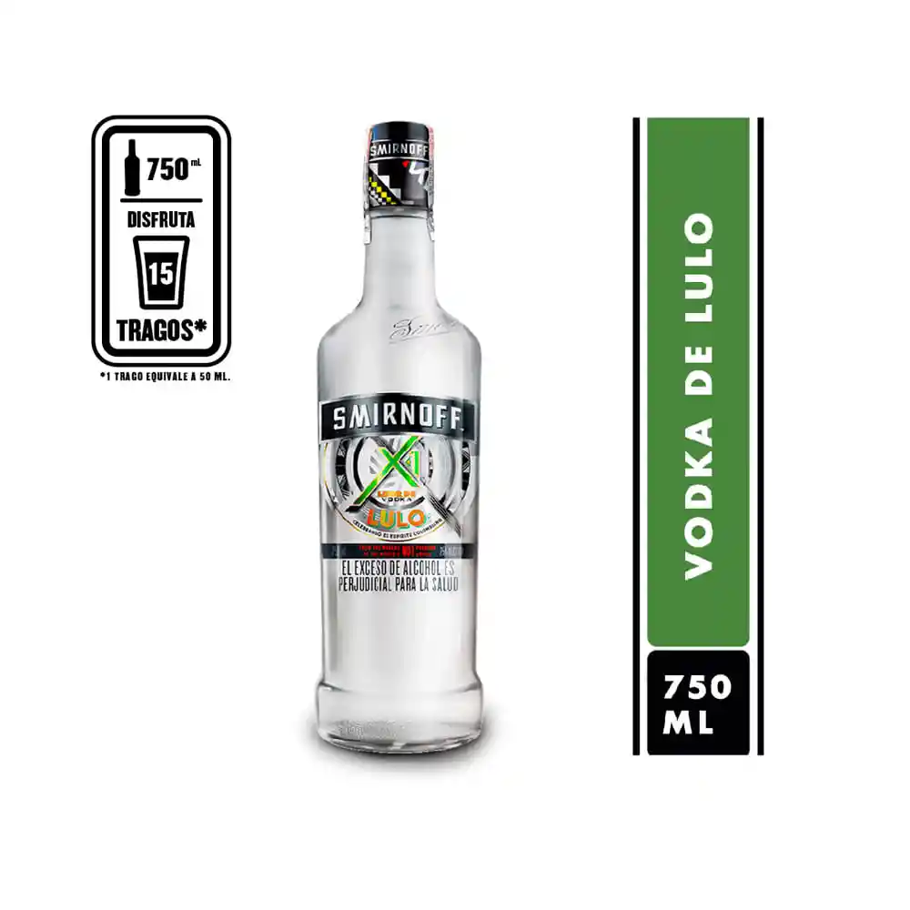Vodka Smirnoff X1 Shots Sabor A Lulo 750 ML