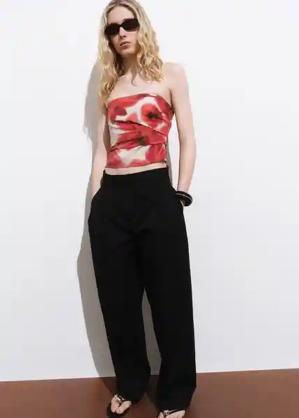 Top Aquare Crudo Talla XS Mujer Mango