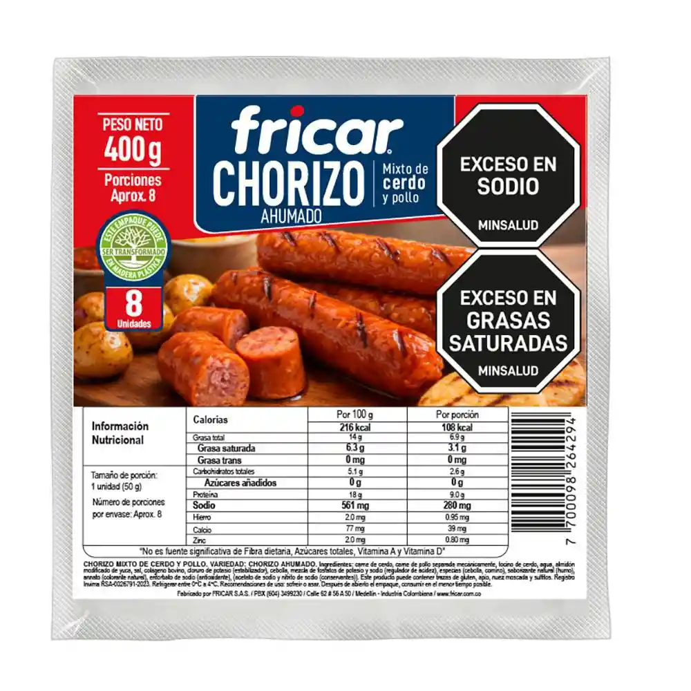 Chorizo Fricar (400 Gr)