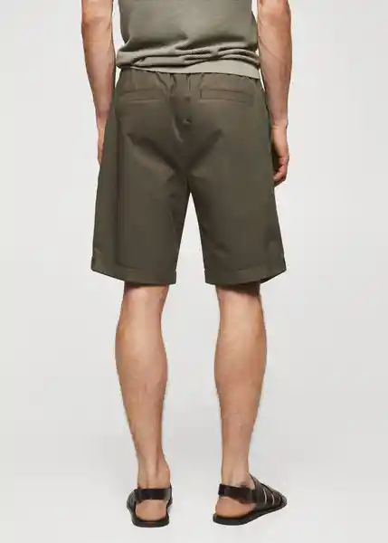 Bermuda Nello Khaki Talla 42 Hombre Mango