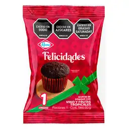 Muffin Ponqué Vino Frutas Tropicales Ramo