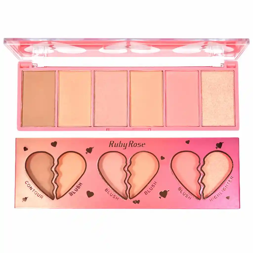 Ruby Ross Paleta Rubor/Iluminador/Contorno Face Kid Ref HB-7520