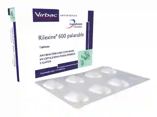 Rilexine 600 Antibiótico en Tabletas para Uso Veterinario
