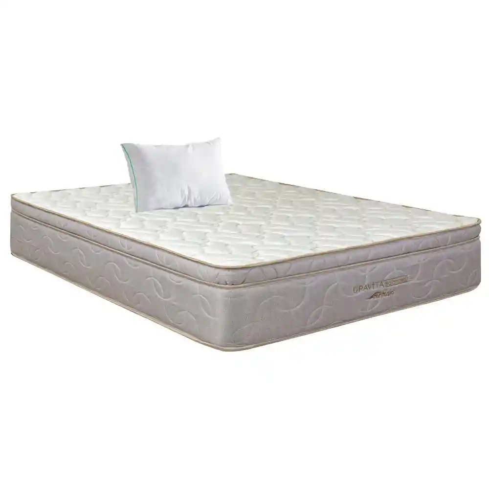 Colchón + Almohada Fantasia Sencillo (100 X 190 Cm) Kit Dravita Balanced Resortado Semifirme