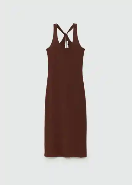 Vestido Mint Marron Talla S Mujer Mango