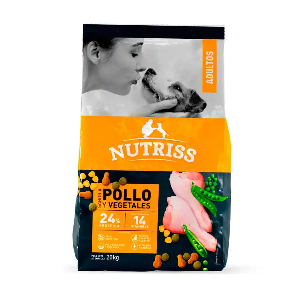 Nutriss Alimento para Perro Adulto Pollo y Vegetales