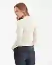 Cardigan Tejido Rib Caqui Fango Medio Talla M Chevignon