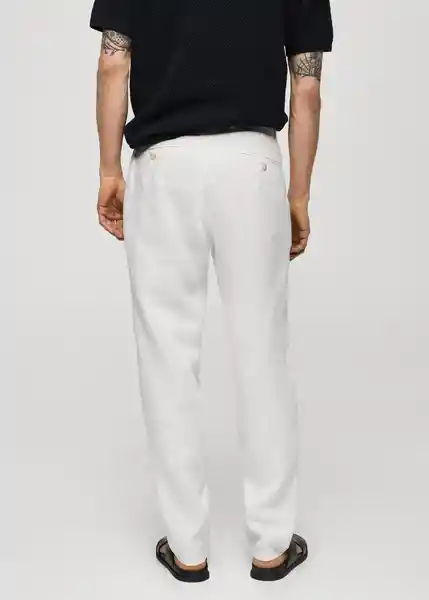 Pantalón Oyster Blanco Talla 48 Hombre Mango