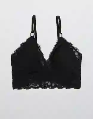 American Eagle Bralette Rosie Triangle Pads Negro Real L 3171