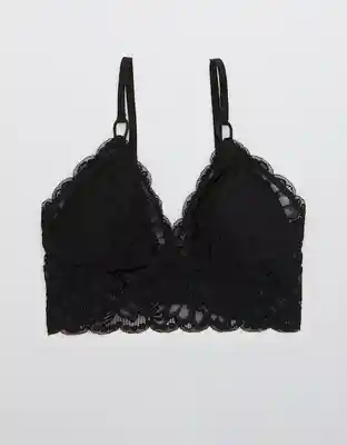 American Eagle Bralette Rosie Triangle Pads Negro Real L 3171