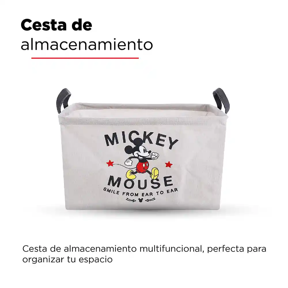 Miniso Organizador Mickey Mouse de Tela Blanco