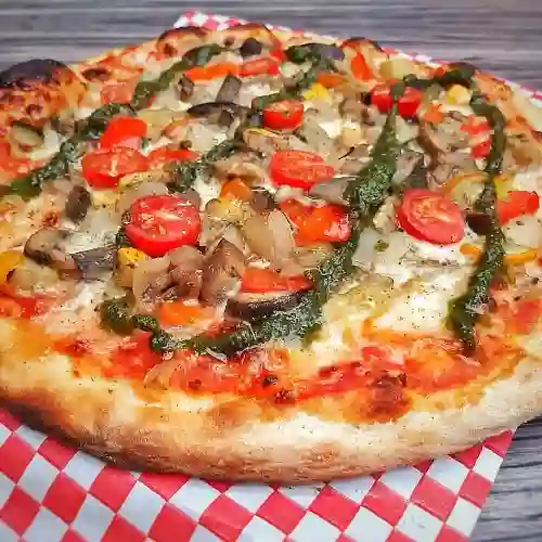 Pizza Vegana Vegetales Al Pesto
