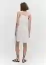 Vestido Helena Blanco Talla L Mujer Mango