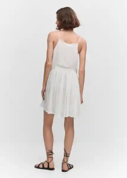 Vestido Helena Blanco Talla L Mujer Mango