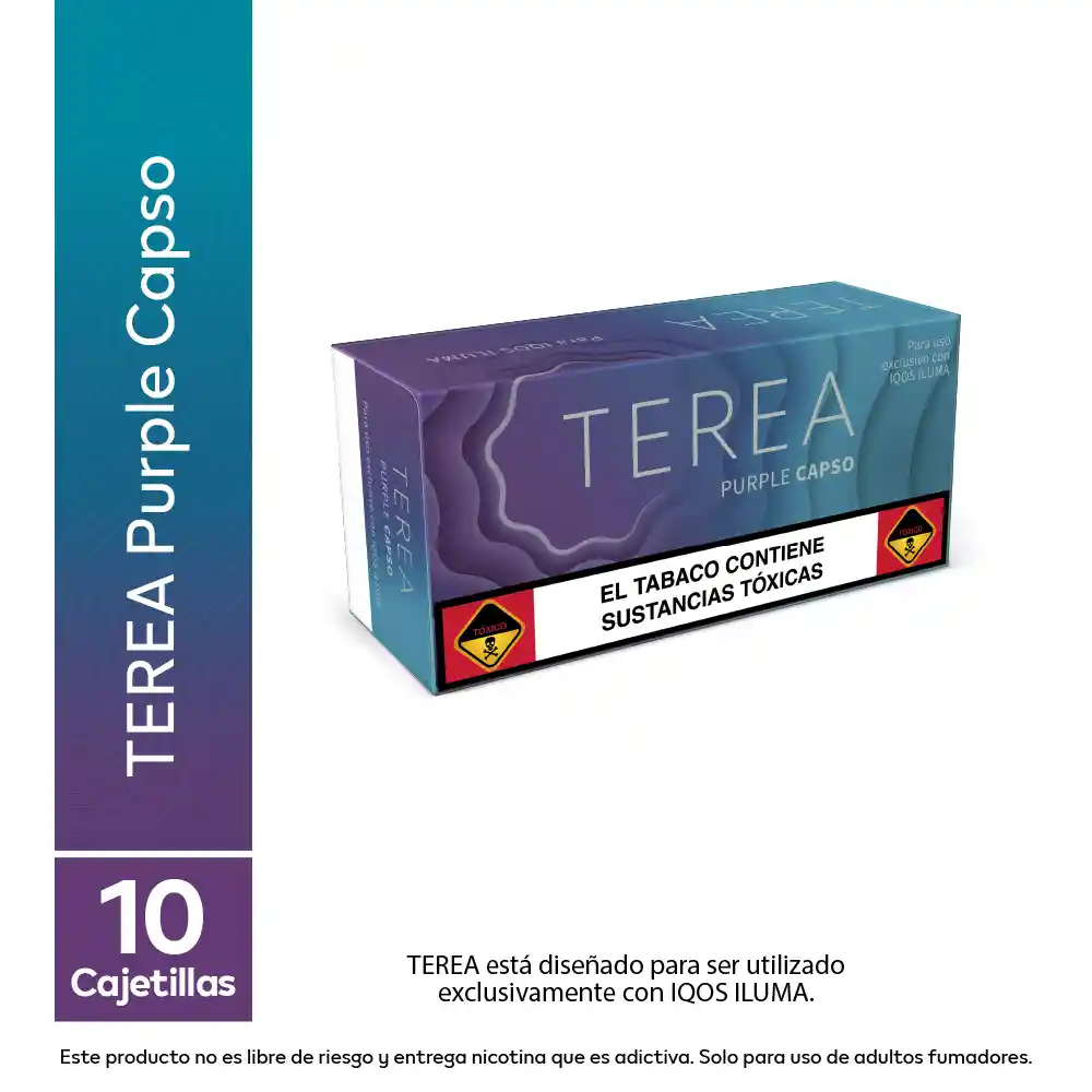 TEREA Purple Capso Carton x 10 Cajetillas