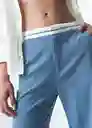 Pantalón Helen Mujer Azul Colonia Medio Talla 10 533G360 Naf Naf