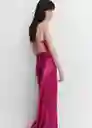 Vestido Moon Fucsia Talla L Mujer Mango