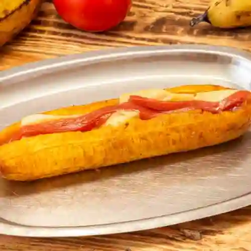 Porción Maduro Queso Bocadillo