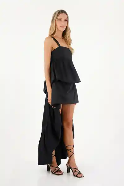 Vestido Largo Luvana Negro Talla 02 M