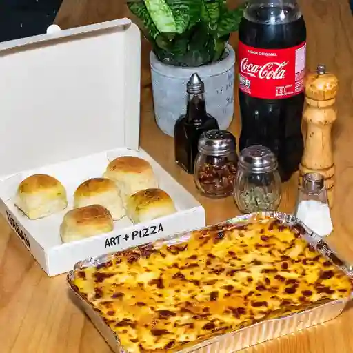 Lasaña familiar con coca cola 1.5 lts