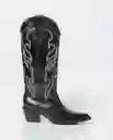 Botas Knee Negro Sombrío Ultraoscuro Talla 35 Chevignon