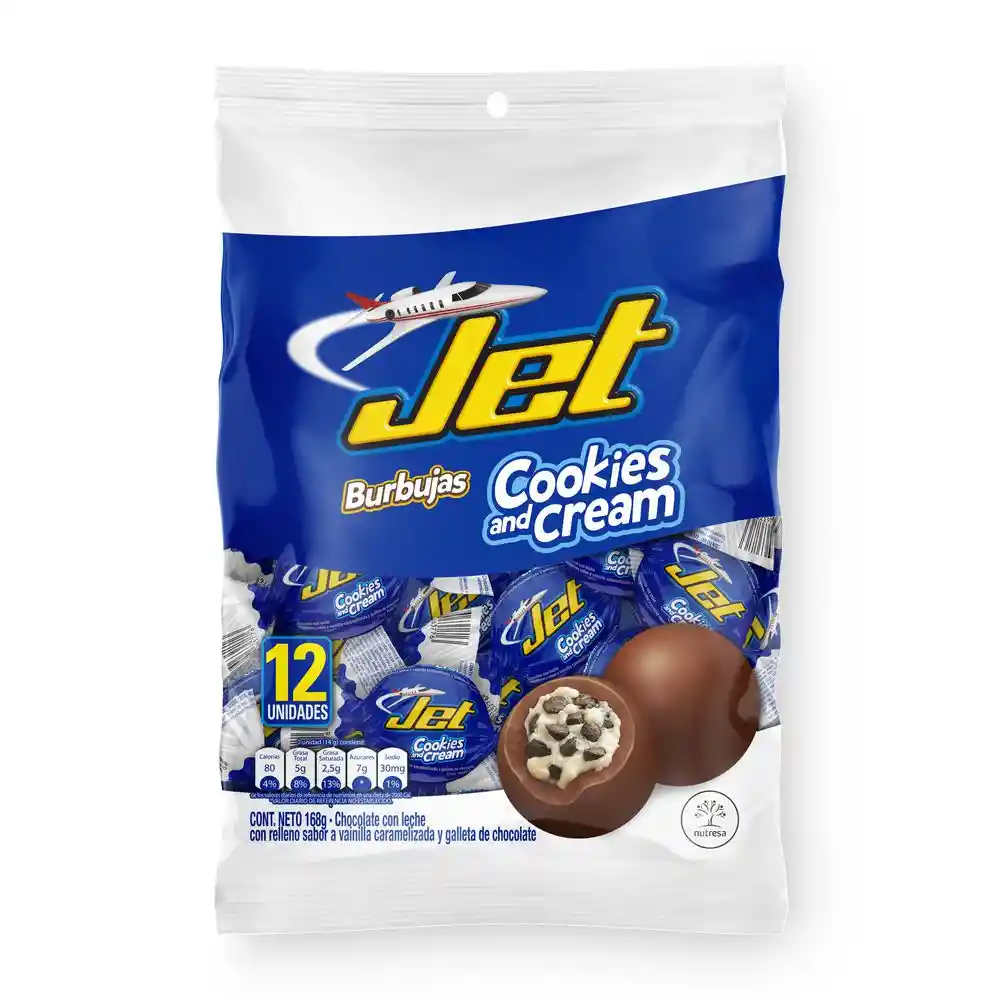 Jet Chocolatina Burbuja Cookies & Cream