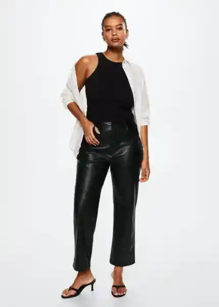 Pantalón Lille Negro Talla 36 Mujer Mango