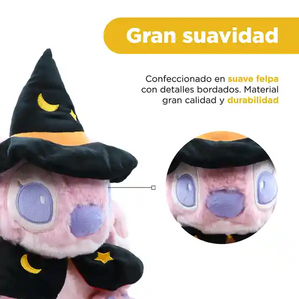 Peluche Halloween Ángel Bruja Lilo Stitch Disney 10" Miniso