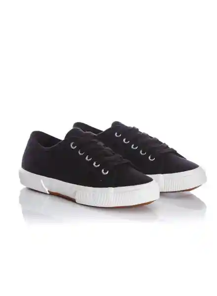 Tenis Lona Para Mujer Negro Talla 37 People